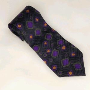 🍎 Oscar de la Renta abstract silk necktie